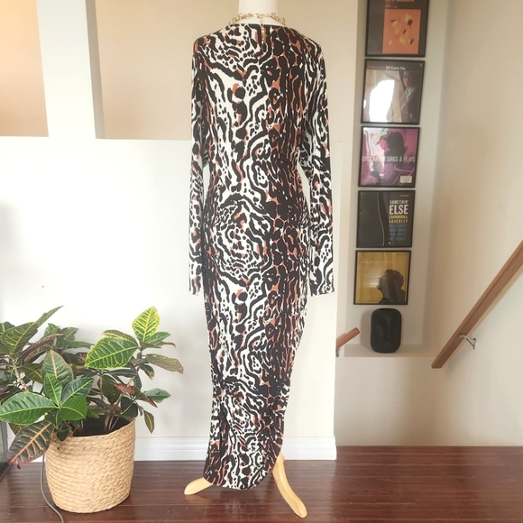 Rachel Pally Animal Print Bodycon Midi Dress 2X - Picture 8 of 15